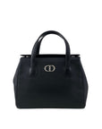 Christian DOR CD Logo Handbag Black Vintage hfanr