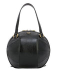 (WMNS) GCCI Unisex Leather Enamel Logo Handbag Black -PLT-