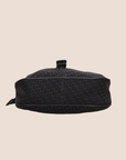 CHRISTIAN DOR BLACK OBLIQUE BUCKLE HOBO BAG