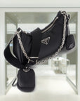 Padded nappa-leather PRD Re-Edition shoulder bag