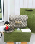 GCCI Beige Mini Saddle Bag
