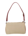 BBERRY Blue Label Shoulder Bag Canvas Beige Auth ti