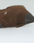 BBERRY Blue Label Shoulder Bag Canvas Brown Auth ti
