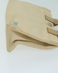 BBERRY Blue Label Hand Bag Canvas Beige Auth ti