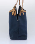 BBERRY Blue Label Tote Bag Canvas Navy Auth ti