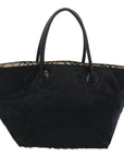 BBERRY Blue Label Tote Bag Nylon Beige Auth ti
