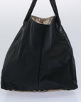 BBERRY Blue Label Tote Bag Nylon Beige Auth ti