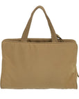 PRD Hand Bag Nylon Beige Auth ti