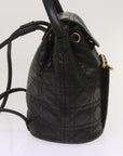 CHRISTIAN DOR Canage Lady DOR Backpack Lamb Skin Black Auth ykA