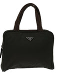 PRD Hand Bag Nylon Brown Auth yk
