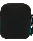 BBERRY Blue Label Shoulder Bag Canvas Black Auth yk