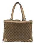 BURBERRY GCCI GG Canvas Tote Bag Nylon Set Beige White Auth yk