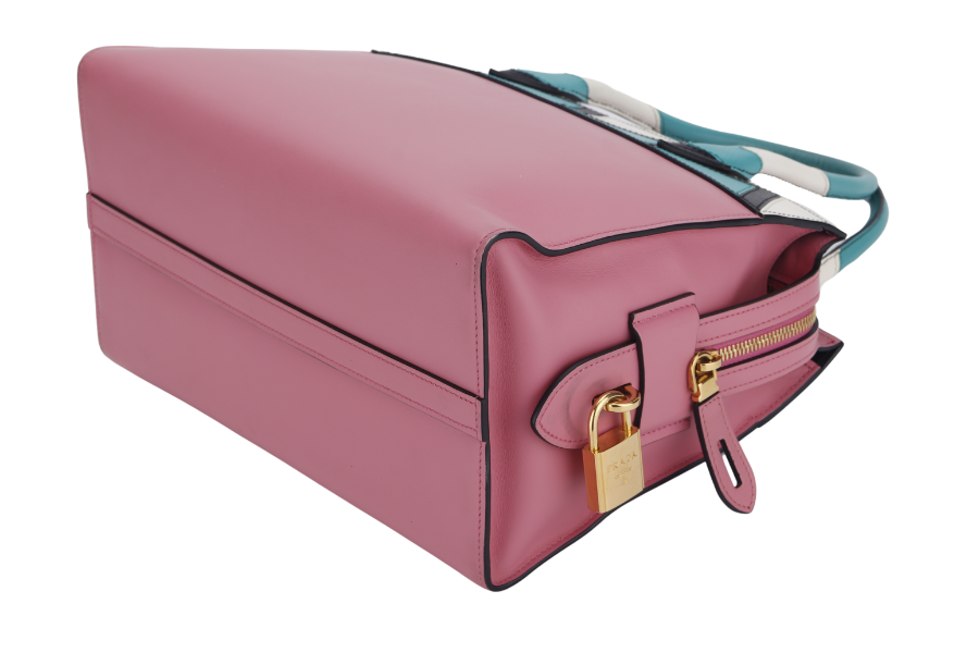 PRD ESPLANADE WAY HANDBAG BEGONIA+GIAD CITY CALF SAFFIANO (BA) GOLD HARDWARE WITH CARD AND DUST COVER