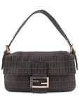 FNDI Mamma Baguette Zucchino Canvas Leather Bag 8BR000