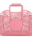 FNDI Logo Plastic Leather Basket Bag Hand Bag Pink 8BH389