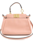 FNDI Micro Peekaboo Leather 2Way Bag Hand Bag Pink 8M0355