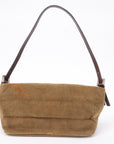 FNDI Corduroy Leather Shoulder Bag Hand Bag Brown 26636