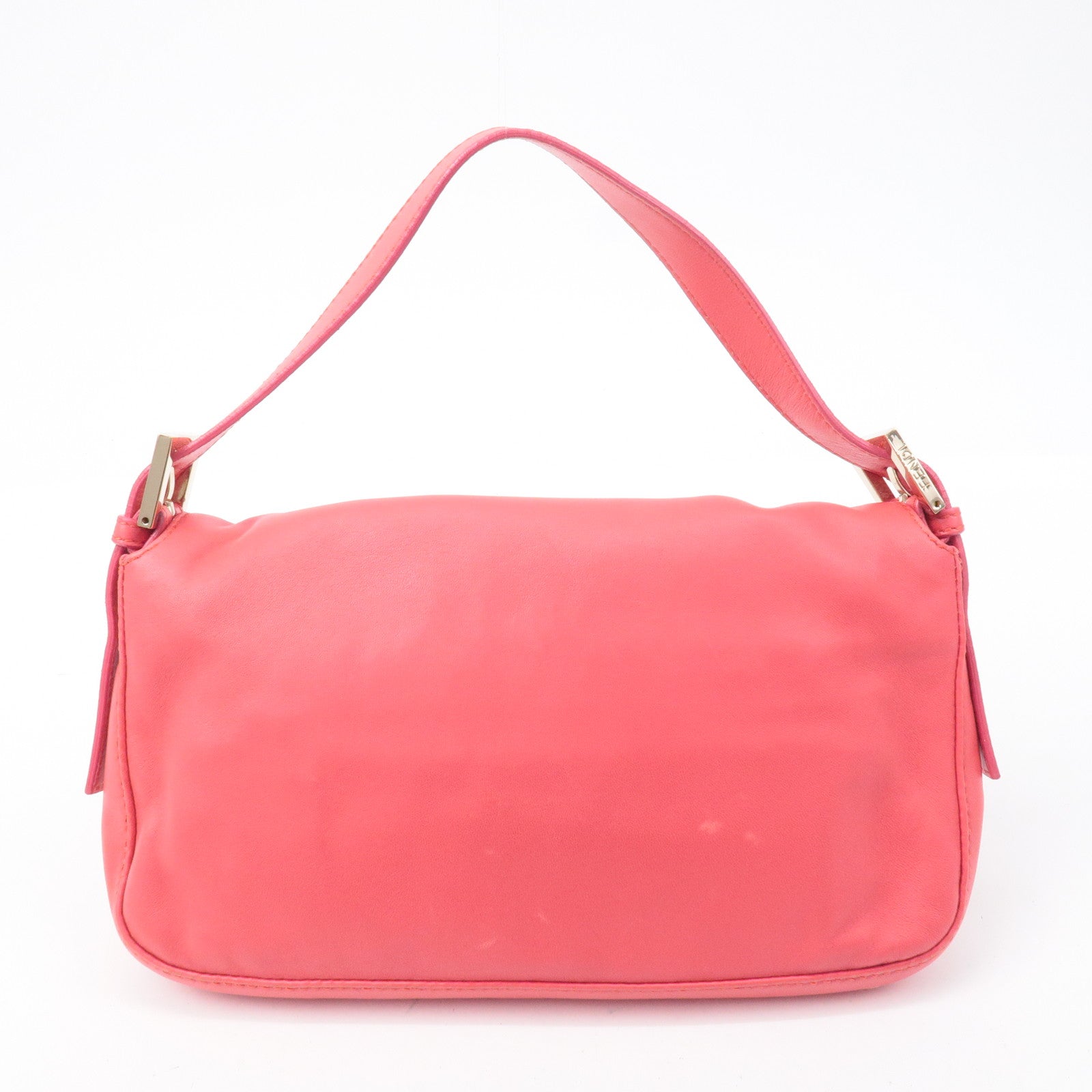 FNDI Mamma Baguette Leather Hand Bag Shoulder Bag Pink 8BR600