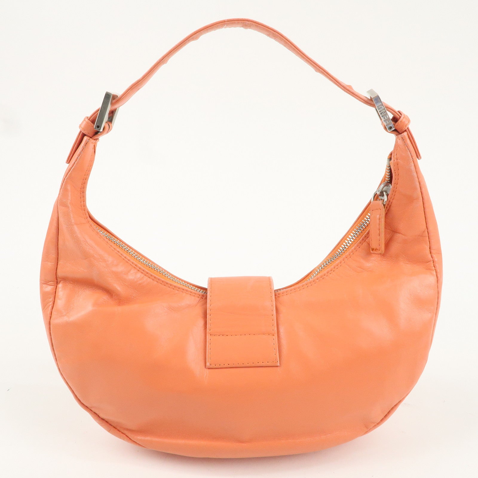 FNDI Leather Shoulder Bag Hand Bag Pink 16321