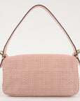 FNDI Mamma Baguette Leather Shoulder Bag Pink 8BR600