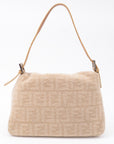 FNDI Mamma Baguette Zucca Wool Leather Shoulder Bag 26325