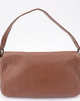 FNDI Mamma Baguette Leather Bag Brown Sliver 8BR003