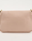 FNDI Leather Chain Shoulder Bag Purse PInk Beige 8M0276