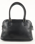 FNDI FF Logo Leather Hand Bag Silver HDW Black 15563
