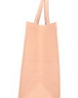 CHRISTIAN DOR Calfskin Embossed Book Tote Rose Des Vents