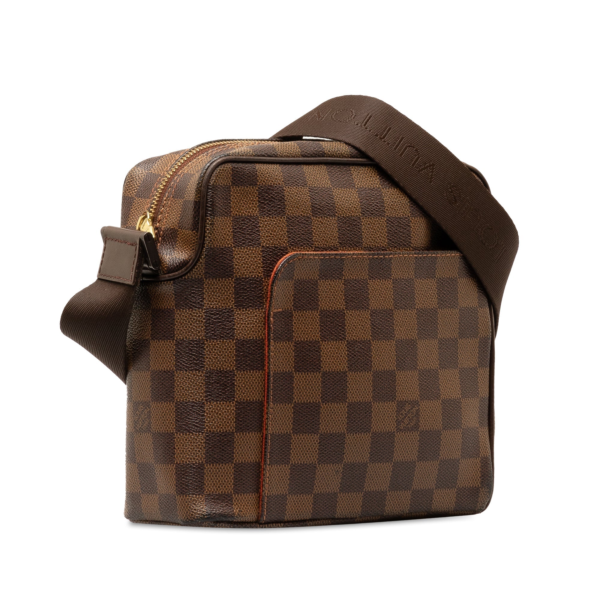 Brown LV Damier Ebene Olav PM Crossbody Bag