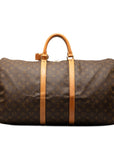 Brown LV Monogram Keepall 55 Travel Bag