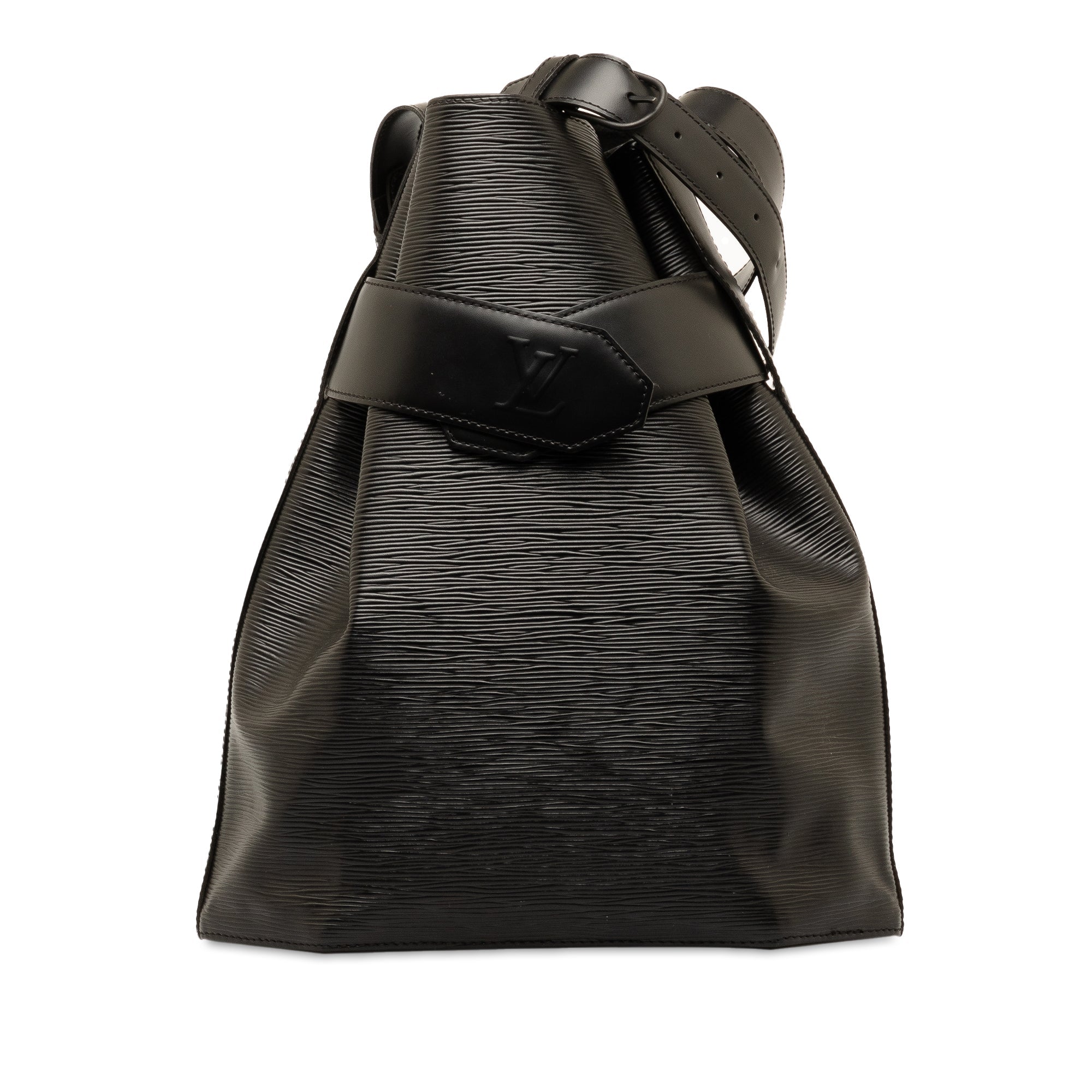Black LV Epi Sac D Epaule PM Bucket Bag