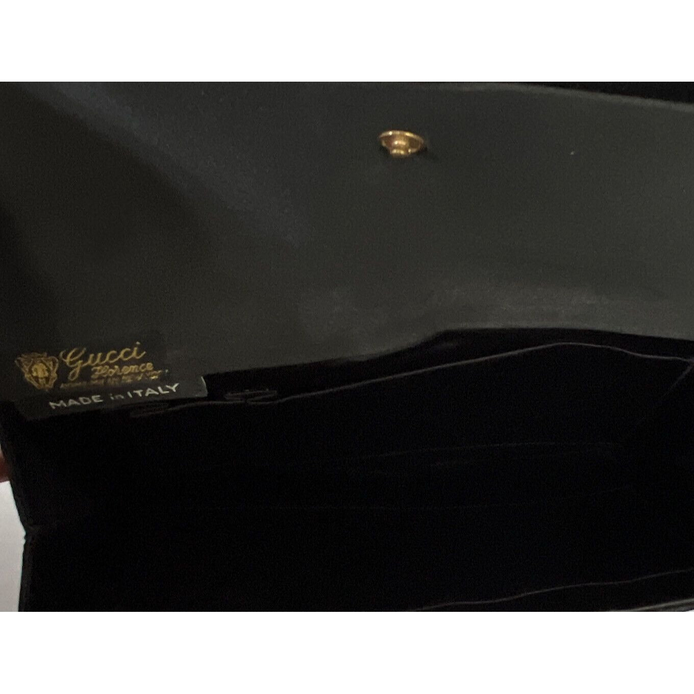 's G. GCCI silk &amp; velvet clutch