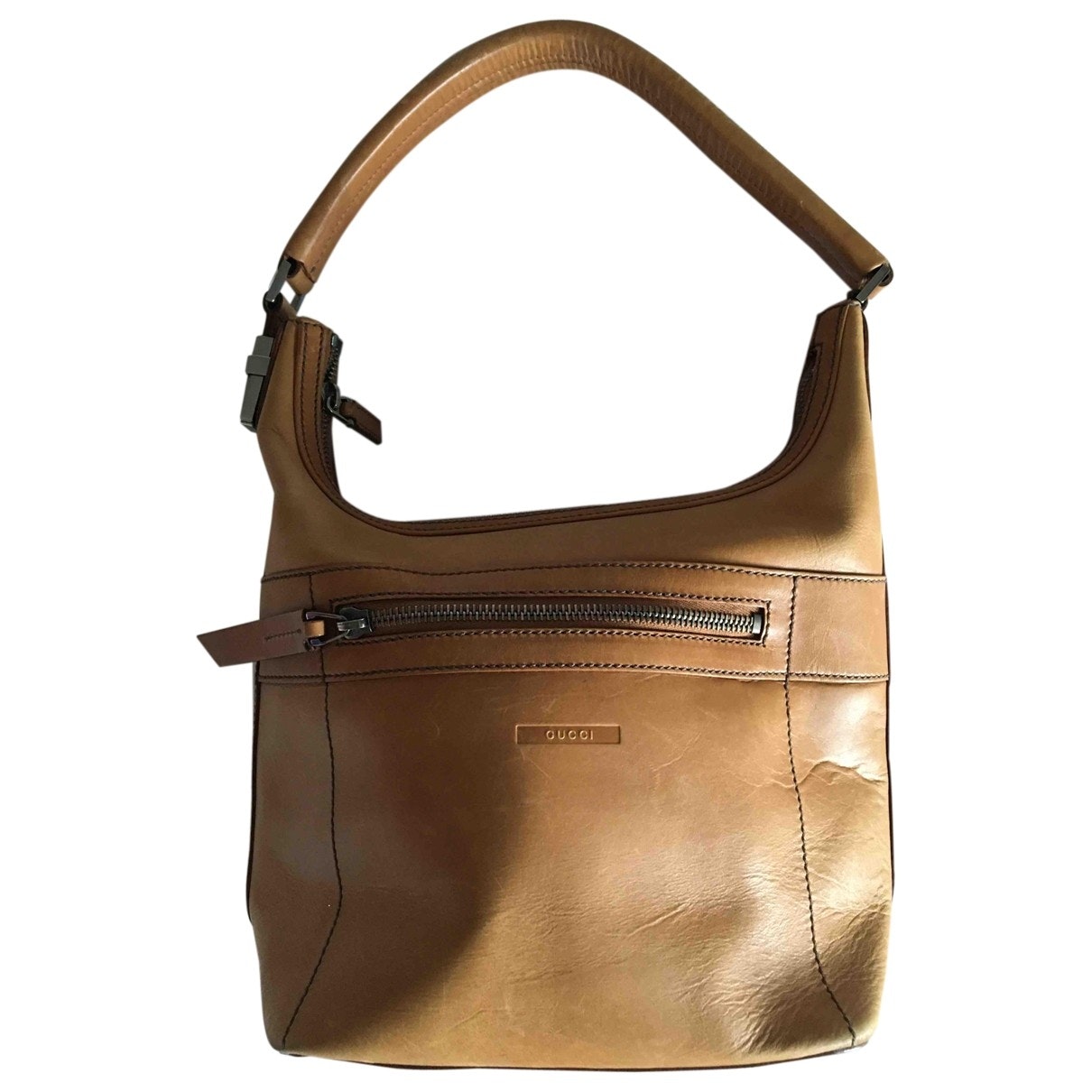 GCCI Camel Leather Handbag