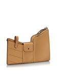 FNDI Brown Beige Others Leather 3 Pockets Mini Crossbody Bag Italy