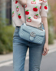 (WMNS) GCCI GG Marmont Small-Sized Single-Shoulder Bag Blue -DTDIY-