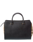 BBERRY Banwell Check Canvas & Leather Satchel
