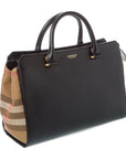 BBERRY Banwell Check Canvas & Leather Satchel