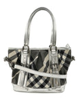 BBERRY Beat Check Nylon Patent Leather way Tote Bag