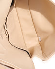 CHNL Beige Quilted Caviar Medium Classic Double Flap Bag