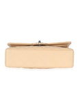 CHNL Beige Quilted Caviar Medium Classic Double Flap Bag