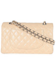CHNL Beige Quilted Caviar Medium Classic Double Flap Bag