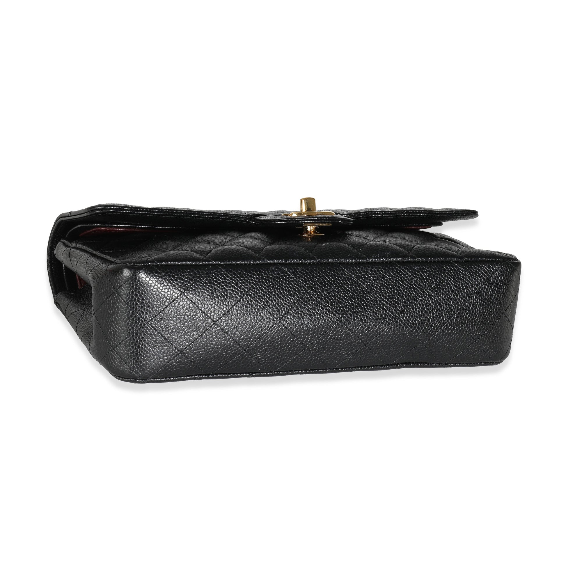 CHNL Black Quilted Caviar Medium Classic Double Flap Bag