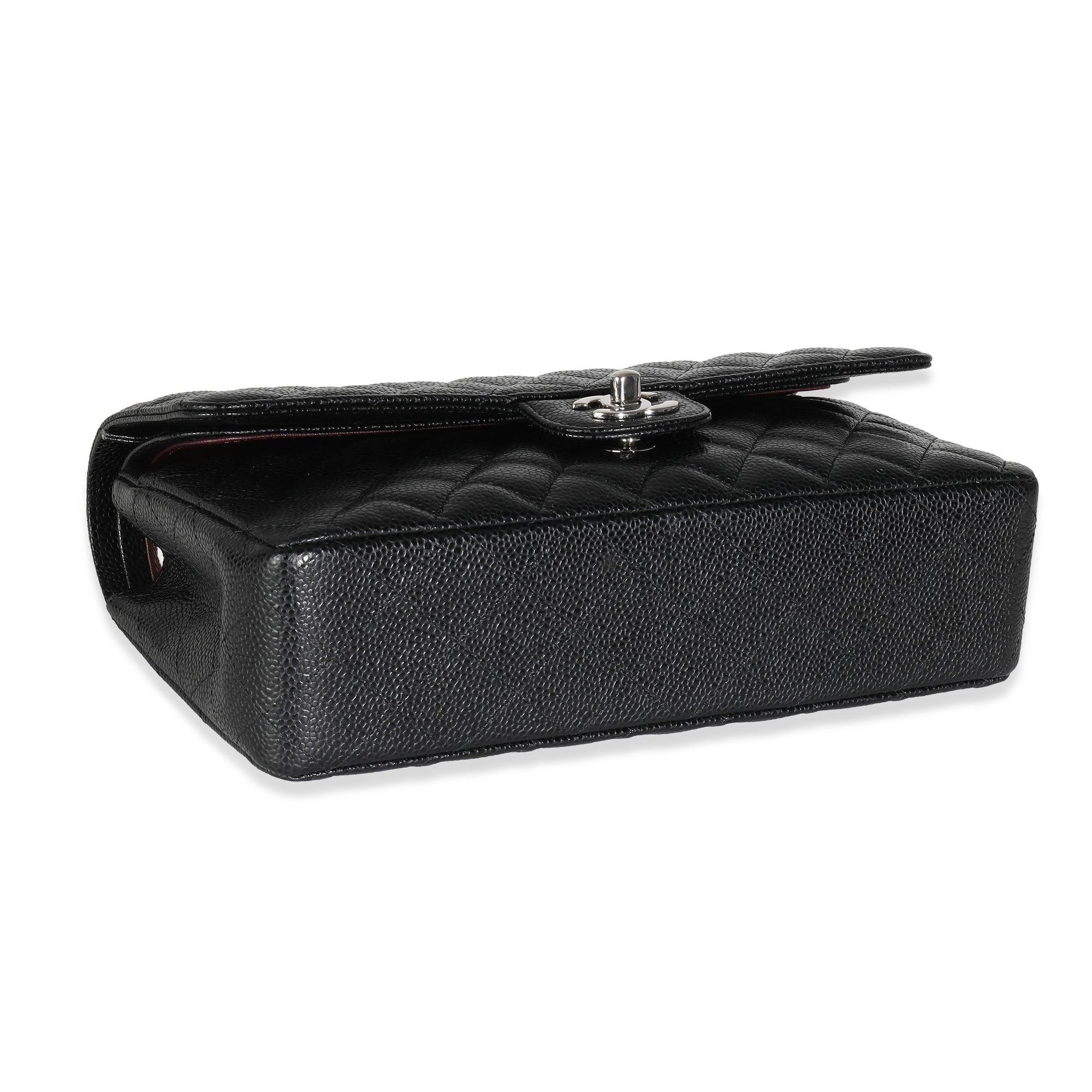 CHNL Black Quilted Caviar Medium Classic Double Flap Bag
