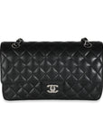CHNL Black Quilted Caviar Medium Classic Double Flap Bag