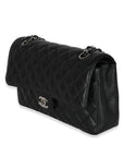 CHNL Black Quilted Caviar Medium Classic Double Flap Bag