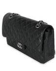CHNL Black Quilted Caviar Medium Classic Double Flap Bag