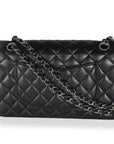 CHNL Black Quilted Lambskin Medium Classic Double Flap Bag