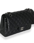CHNL Black Quilted Lambskin Medium Classic Double Flap Bag