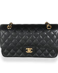 CHNL Black Quilted Caviar Medium Classic Double Flap Bag